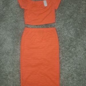 Adorable two piece skirt set